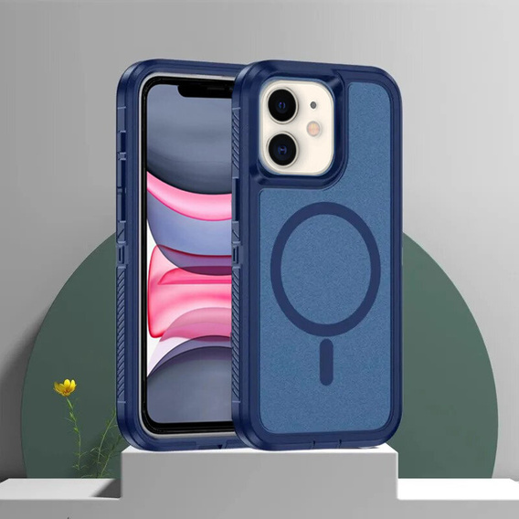 Case with frame for iPhone 11, for MagSafe, blue