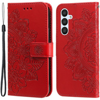 Flip case for Samsung Galaxy A54 5G, Mandala Flower, red