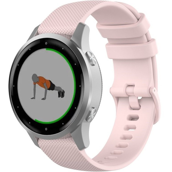 Silicone strap for 18mm do Garmin Vivomove 3S / Vivoactive 4S, Pink