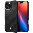Spigen Case for iPhone 16 Pro, Enzo Aramid MagSafe, carbon black + 9H Tempered Glass