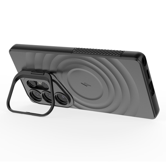 Case for Samsung Galaxy S25 Ultra, Ripple Kickstand, for MagSafe, black