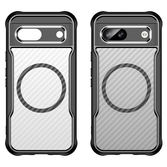 Case for Google Pixel 8A, Fusion Hybrid Carbon, for MagSafe, black