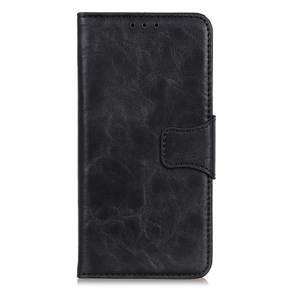Flip case for Samsung Galaxy S25 Edge, Crazy Horse Wallet, black