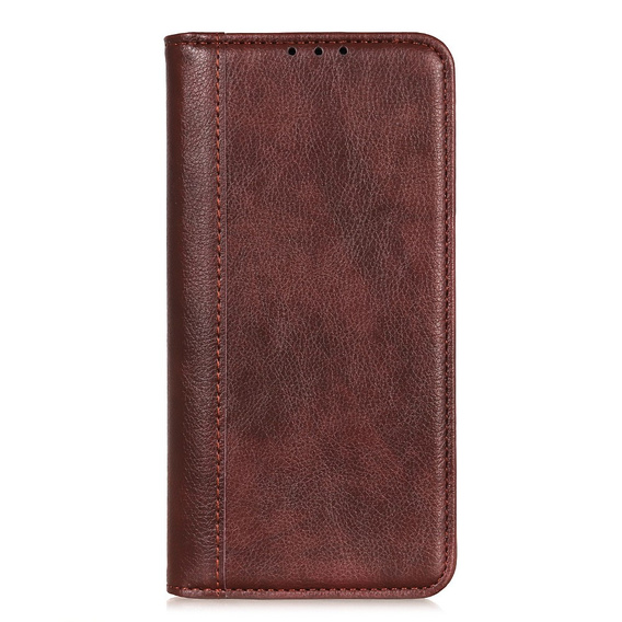 Case for Samsung Galaxy A36 5G, Wallet Litchi Leather, brown