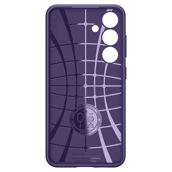 Spigen case for Samsung Galaxy S24, Liquid Air, purple + 9H Tempered Glass