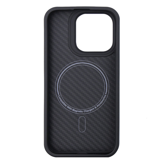 Case for iPhone 15 Pro, Aramid Fiber Cover, black