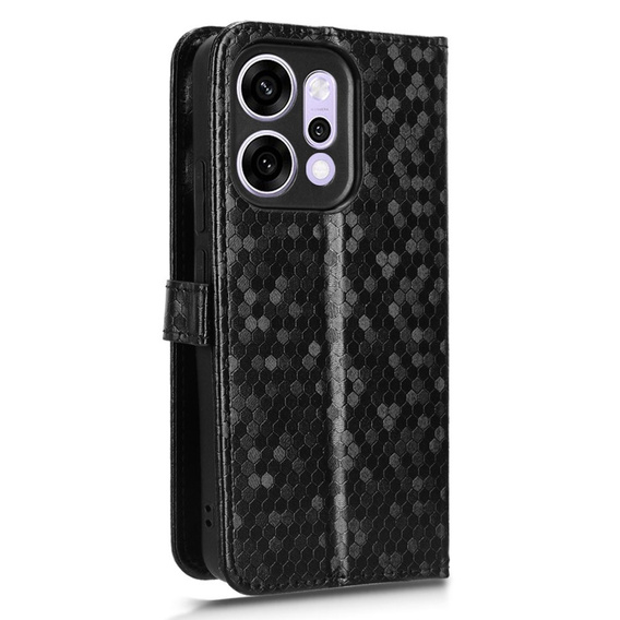 Flap case for Oppo Reno 14, Wallet Rhombus, black