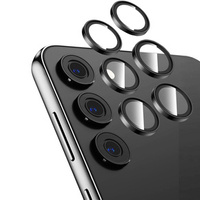 2x Camera Glass for Samsung Galaxy S24, ERBORD Camera Lens, black
