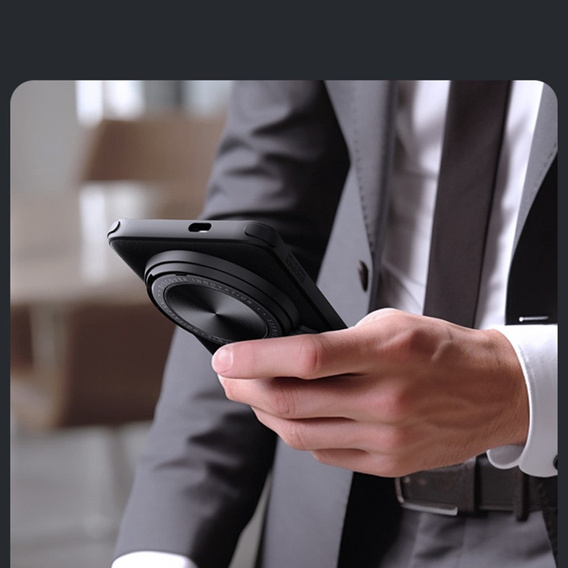 Case for Xiaomi 14 Ultra, armored Nillkin, Camshield Prop Leather Coated, for Magsafe, black