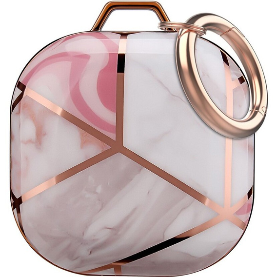 Case for Samsung Galaxy Buds 2 / 2 Pro / Pro / Live, pink marble