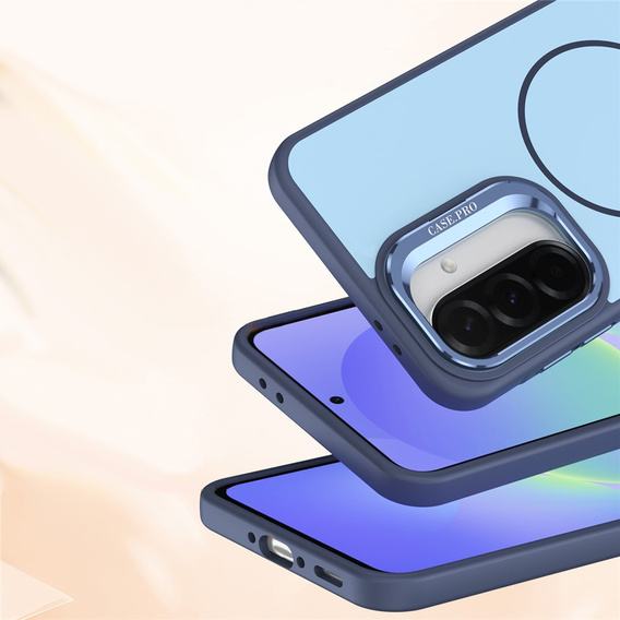 Skin-touch case with MagSafe stand for Samsung Galaxy A57 5G, blue