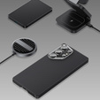 BENKS Kevlar Case for Samsung Galaxy S25+ Plus, for MagSafe, Carbon Fiber, black