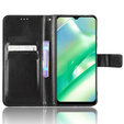 Flip case for Realme C33, Crazy Horse Wallet, black