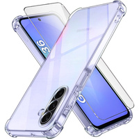 Case for Samsung Galaxy A36, Erbord Dropproof, transparent + Glass