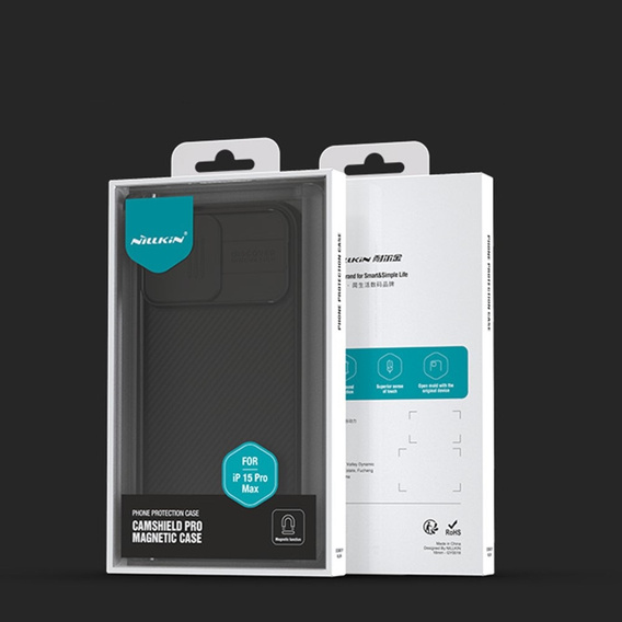 Case for iPhone 15 Pro, Armored Nillkin, CamShield Pro, Black