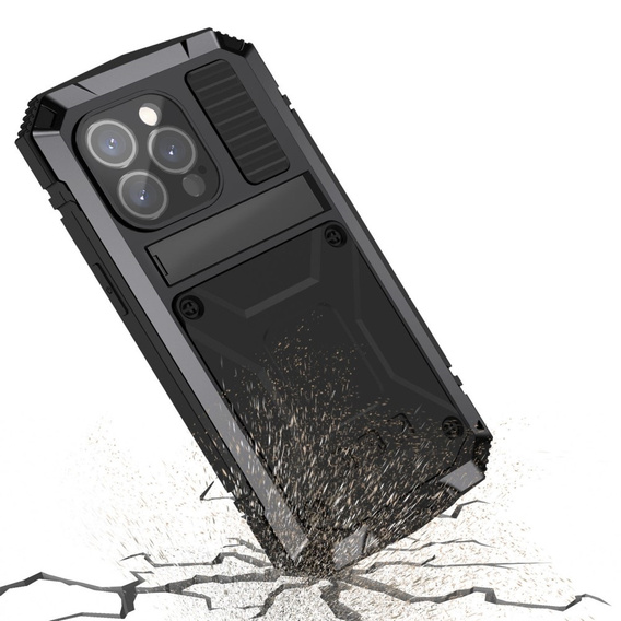 Case for iPhone 15 Pro, R-JUST, armoured, black