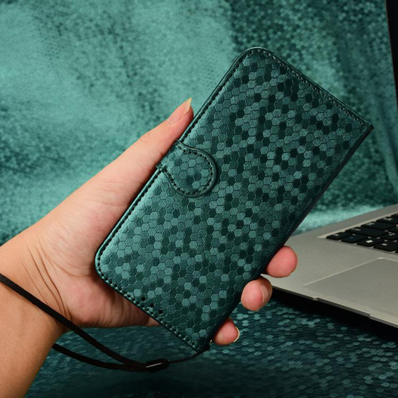 Flip case for Realme Note 70T 4G, Wallet Rhombus, green