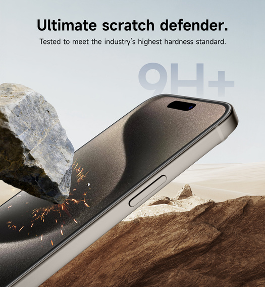 2x SURITCH tempered glass for iPhone 15 Pro Max