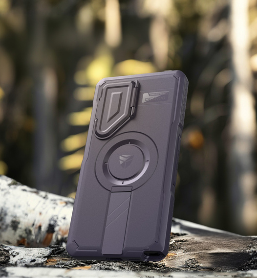 Armored case for Samsung Galaxy S25 Ultra, Dexnor CamProtect MagSafe, purple (Two frames)