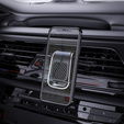 ERBORD Magnetic Car Holder for Phone on Windshield Grille, black carbon