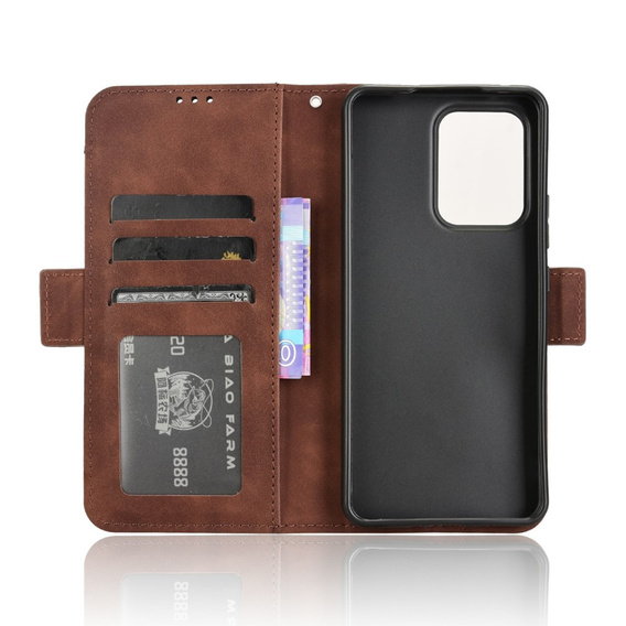 Flip case for Oppo Reno 13F / Oppo Reno 13FS, Card Slot, brown