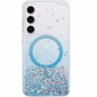 Case for Samsung Galaxy S24, Glittery, for MagSafe, blue