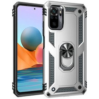 Armor Case for Xiaomi Redmi Note 10/10S, Nox Case Ring, silver