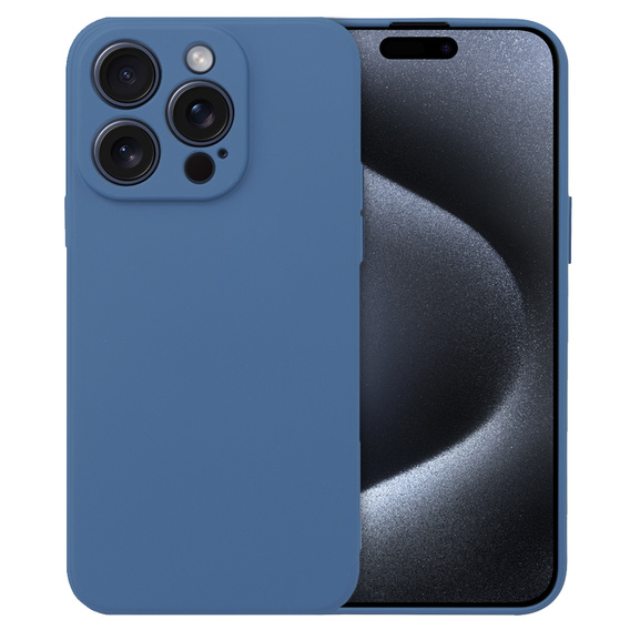 Case for iPhone 15 Pro, Silicone Lite, dark blue
