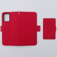 Flip case for Motorola Moto G54 5G, Card Slot, red