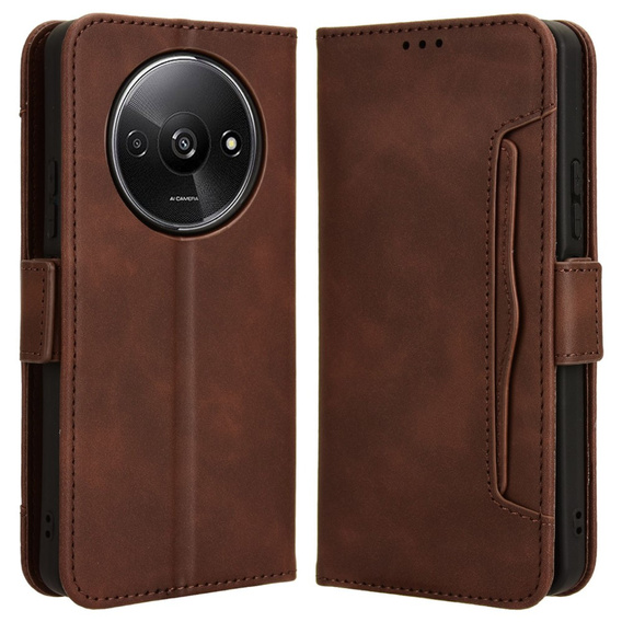 Flip case for Xiaomi Redmi A3, Card Slot, brown