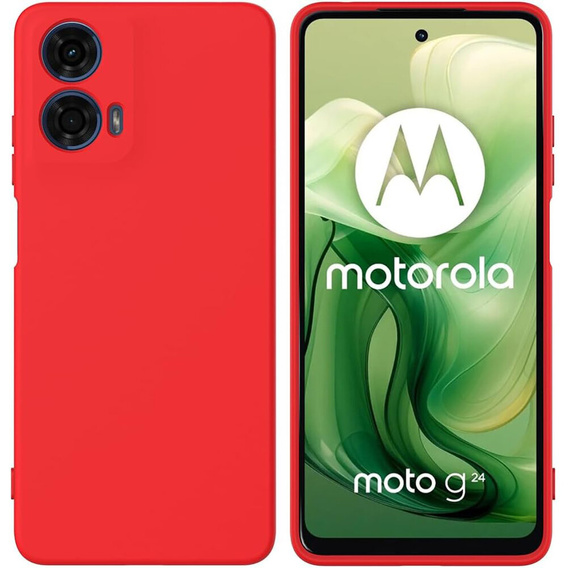 Case for Motorola Moto G24 / G24 Power / G04, Silicone Lite, red