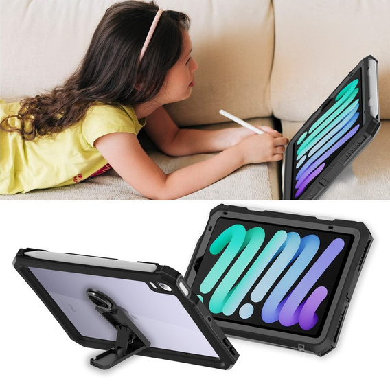 IP68 Waterproof Case for iPad mini 8.3" 2021 (6 gen.) / iPad mini 8.3" 2024 (7 gen.), black