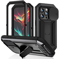 Case for iPhone 15 Pro Max, R-JUST CamShield Slide, armoured, black