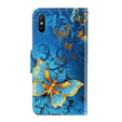 Flip case for Xiaomi Redmi 9A, Wallet, Butterfly blue