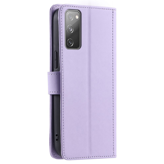 Flip case for Samsung Galaxy S20 FE, Rhombus Crossbody Leather, purple