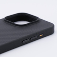 Case for iPhone 15 Pro, Aramid Fiber Cover, black