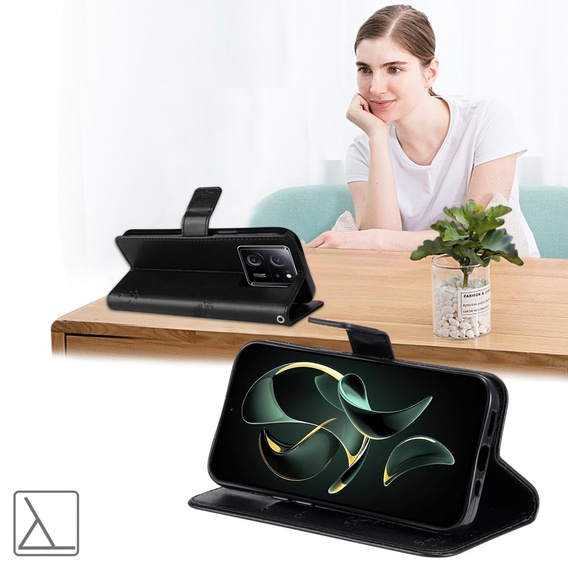 Flip case for Xiaomi 13T / 13T Pro, tree, black