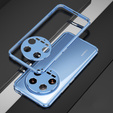 Case for Xiaomi 14 Ultra, Armor Bumper, with lens cover, blue / silver