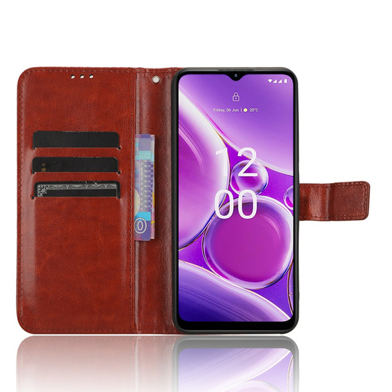 Flip case for Nokia G42, Crazy Horse Wallet, brown