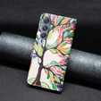 Flip case for Samsung Galaxy M34, Wallet, tree of life, white