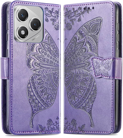 Flip case for Honor 400 Lite, Butterfly, purple