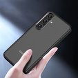 Case for Samsung Galaxy S24, Fusion Hybrid, with camera protection, transparent / black