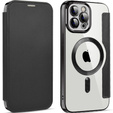 Flip case for iPhone 12 Pro, RFID Wallet MagSafe CamShield, black