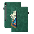 Case for Samsung Galaxy Tab S10 FE+ Plus, Classic, with space for stylus, green