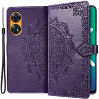 Flip case for Oppo Reno8 T, Mandala, purple