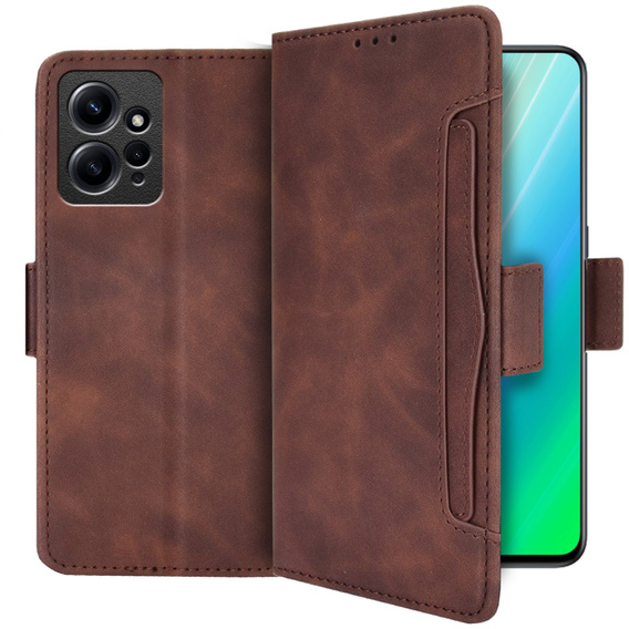 Flip case for Xiaomi Redmi Note 12 4G, Card Slot, brown