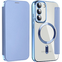 Flip case for Samsung Galaxy S23, Wallet, MagSafe, blue