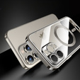 Case for iPhone 15 Pro, Privacy Dual Glass, for MagSafe, silver