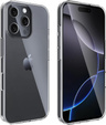 Case for iPhone 16 Pro, ERBORD Slim, transparent + 9H glass