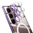 Camera Protection Case for Samsung Galaxy S22 Ultra, CamShield MagSafe, transparent / purple